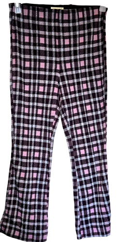 Anthropologie Pants Size S 30x28 The Margot Slim Kick Flare crop stretchy Plaid - Picture 10 of 10