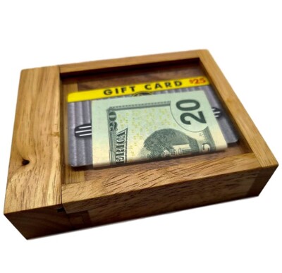  Cash Out  Trick Box Puzzle Box Brain Teaser Present Premium American Hardwood