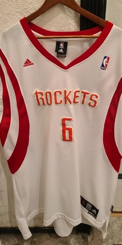 RARE VTG NBA Reebok Houston Rockets Bonzi Wells Jersey 6 SEWN Mens XXL White - Picture 1 of 9