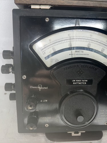 VINTAGE SENSITIVE FORSCHUNGSINSTRUMENTE CORP NIEDRIGER STROMFAKTOR WATTMETER MODELL DLW - Bild 2 von 9