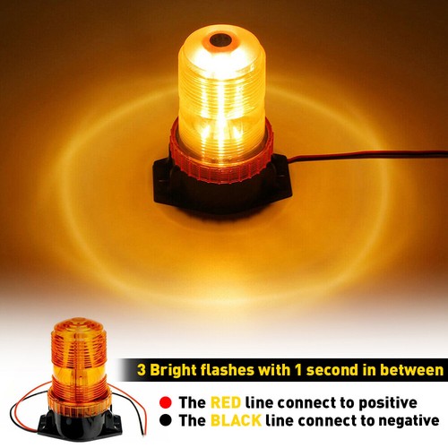Amber 30-LED Emergency Strobe Light Rooftop Beacon Flash Warning 4PCS 9V-30V HOT - Picture 6 of 15