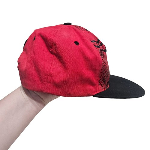 Chicago Bulls Red Black Snapback 23 Micheal Jordan Embroidered Bear Basketball - Picture 8 of 15
