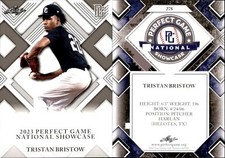 TRISTAN BRISTOW Rookie 2023 Leaf Perfect Game National Showcase RC #278