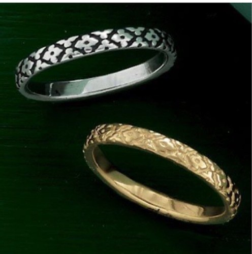 Anillo James Avery Retirado Guirnalda Floral Esterlina Banda/Talla-6.75-7 - Imagen 2 de 8