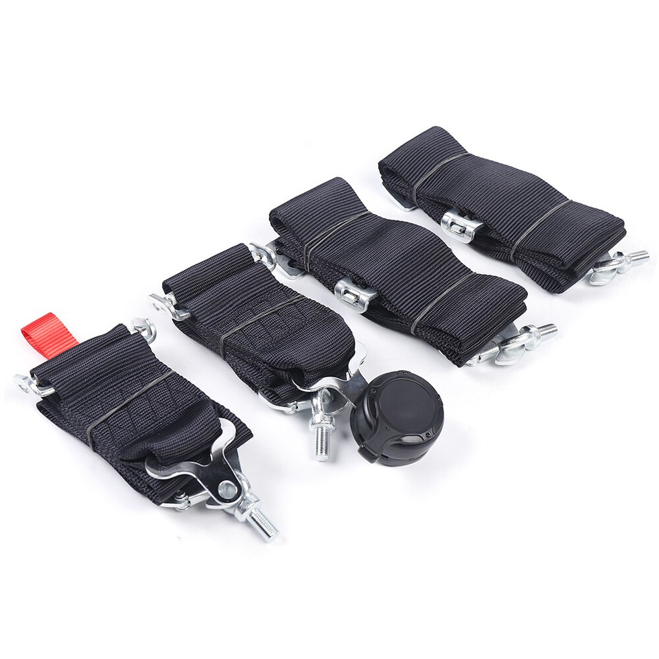Universal 4 Point SnapOn Racing Seat Belt High Strength Adjustable