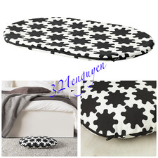 THREE IKEA LURVIG Pet Bed Cover CAT DOG BLACK  WHITE WASHABLE 20 1/2" x 13 3/4  