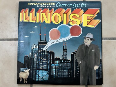 Sufjan Stevens Illinois Illinoise Record Vinyl LP SUPERMAN BALLOON STICKER RARE