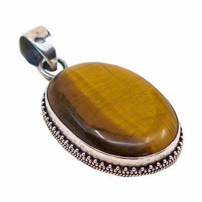 Tiger eye oval shape Cabochon 925 
