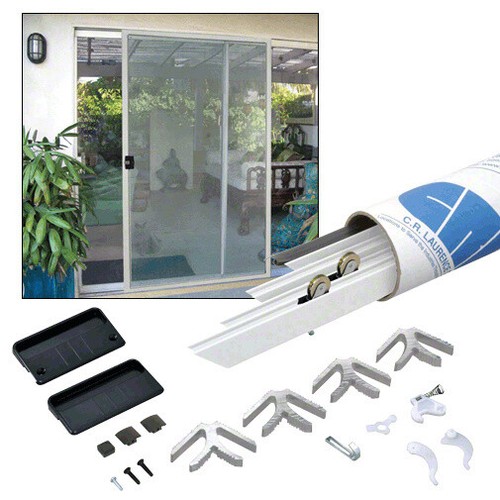 CRL White 37"x97" Adjustable Screen Door Kit for Sliding Patio Doors, Steel Roll - Picture 3 of 7