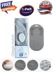Foot Scrubber Shower Mat Non-Slip w/ Pumice Stone Suction Cup &Drain Hole 31X16"