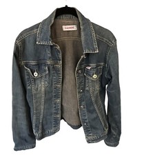 Denim Trucker Jacket Womens Medium Blue Y2k Pre Loved 10 Size