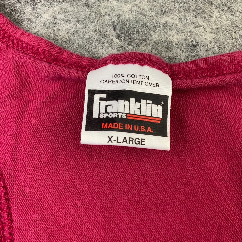 Винтажная спортивная мужская рубашка Franklin XL красная без рукавов майка хлопок США 80-е - Изображение 3 из 4