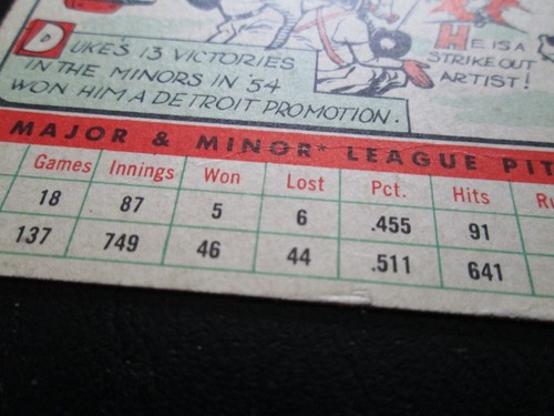 DUKE MAAS 1956 TOPPS WHITE BACK BASEBALL CARD # 57 GD-VG - Picture 9 of 9