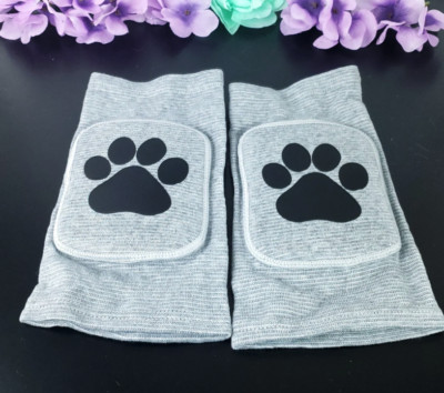 Paw Print knee pads (Grey) - Sports - Dancing - Pet Play
