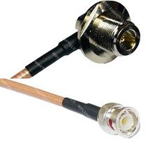 RG400 N Female Bulkhead Angle to BNC MALE RF Cable FAST-SHIP LOT