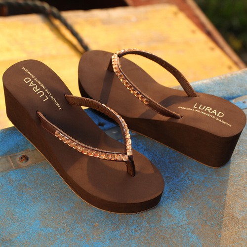 Women Wedge Heel Jelly Sandal Flip 