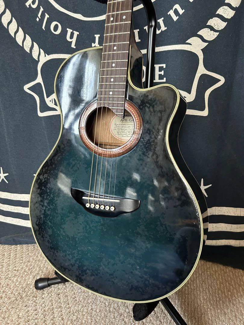 YAMAHA electric acoustic guitar APX6A 80-90s vintage Blue Burst