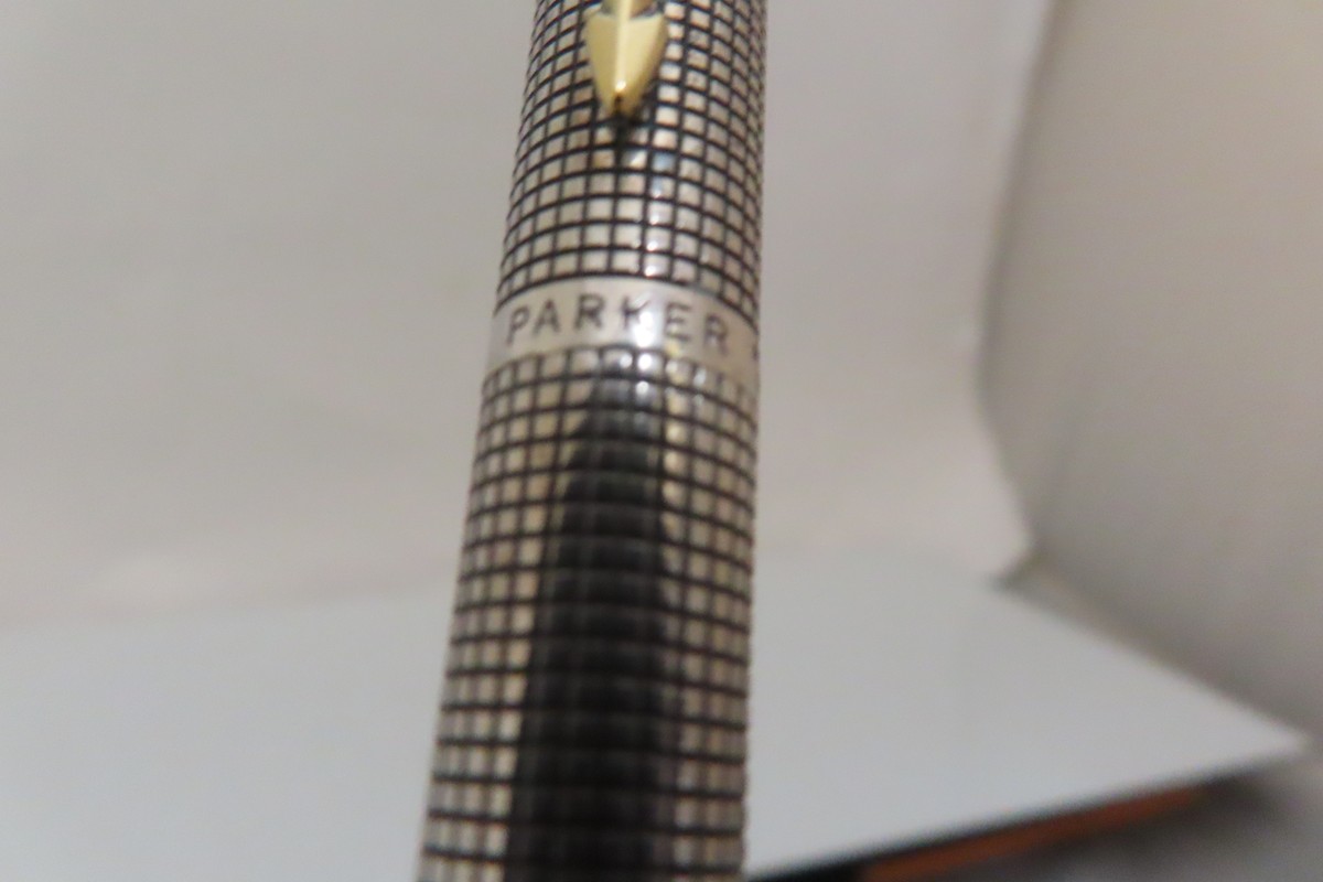 筆記具 PARKER 75 STERING SILVER CISELE 14K XF Parker 75 Sterling Silver Color Fountain Pen 14K Nib XF 585
