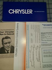 1972 Chrysler Owners Manual Original Supplements