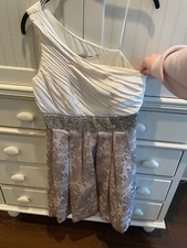 Eliza J Royal Collection Ivory Dress Size 10 Beading Pattern Worn Once