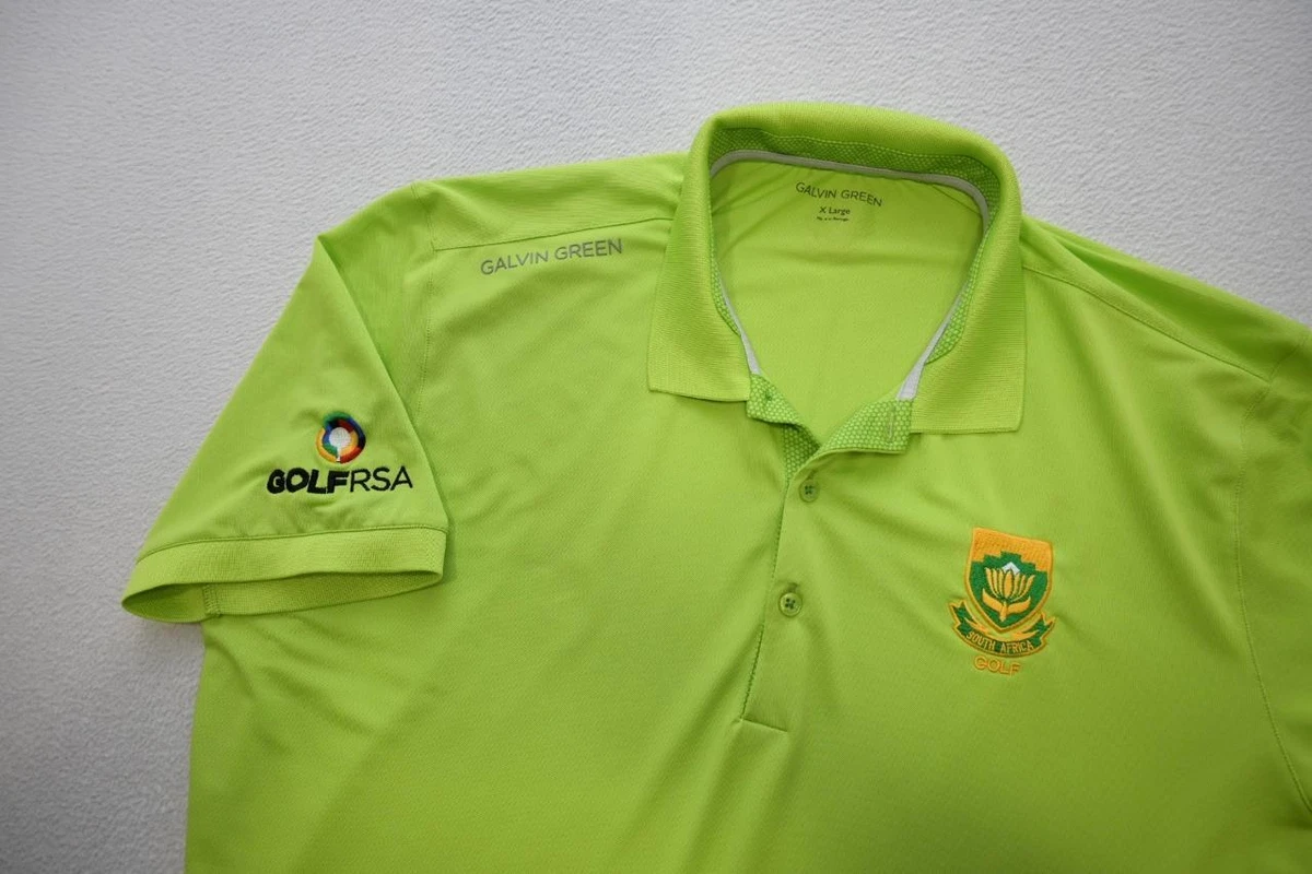Galvin Green Golf Polo South Africa Golf RSA Short Sleeve Athletic Shirt Mens XL