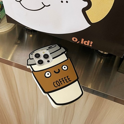 Luxury 3D Cute Coffee Cup Soft Silicone Cover Case For 16 15 14 13 12 Pro Max 11 - 第 10/12 張圖片