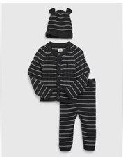 BABY GAP Black White Striped 3 Piece Matching Set Infant 12-18 mos 59