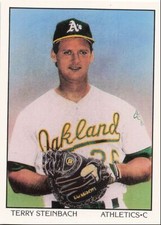 1990 Score Terry Steinbach Oakland Athletics #693A