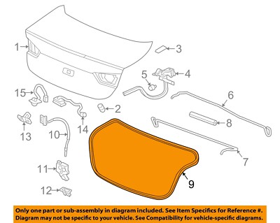 GM OEM 16-23 Malibu Trunk Lid Lid Components-Weatherstrip 84136794