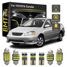 8x Interior LED Light Bulbs License plate For Toyota Corolla 2001-2023 White