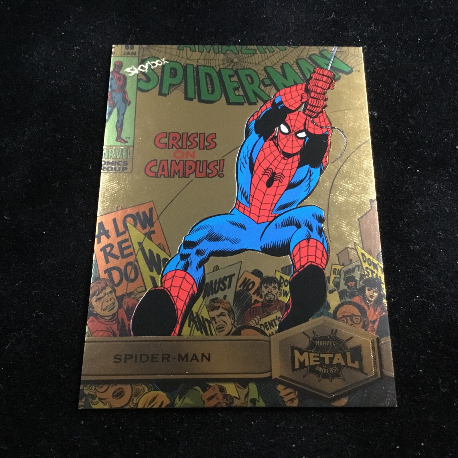 2021 Marvel Metal Universe Spider-Man Light FX Gold High #164 Spider-Man