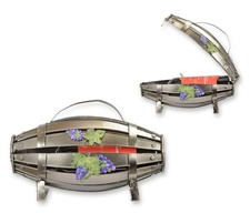 Weinflaschenhalter Weinfass Blech Dekoration Weinrebe Rebe Trauben JMA002.2