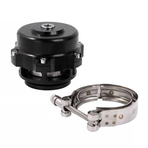 Universal Aluminum 50MM Blow Off Valve Dump Valve BOV with V-band Flange Black - Picture 11 of 13