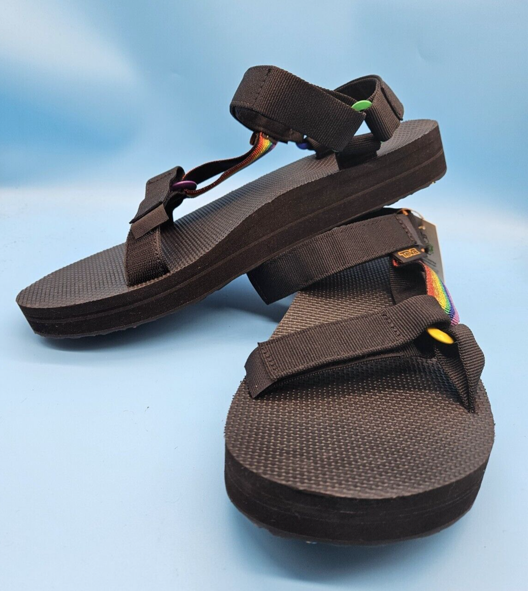 Teva Mid Universal LGBTQ Pride Strap Sandal Shoes | Rainbow Men\'s Size 11 NEW NEW Teva Mid Universal Pride Black Rainbow Sandals 1122010  main image 3