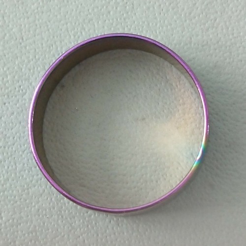 MENS VINTAGE RETRO RAINBOW ENAMEL CROSS LORDS PRAYER WEDDING BAND RING - Picture 3 of 3