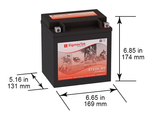 BMW 750CC R75/7, 1976-1984 Battery (Replacement) (385CCA) Foto 2 de 4