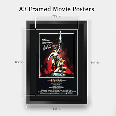 Conan the Barbarian Movie Poster Signed Printed Autograph A3