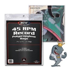 BCW 45 RPM Record Bags 100ct FREE SHIP