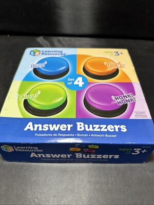 Engaging Fun! Learning Resources Answer Quiz Buzzers (Set of 4) | Ages 3+ Tested