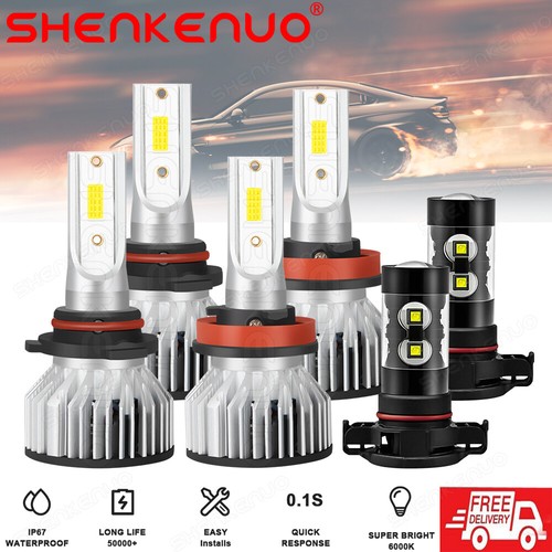 Combo de faros LED + bombillas antiniebla para Chevy Silverado 1500 2500HD 2007-2015 F7 - Imagen 1 de 18