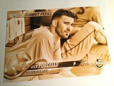 2018 Topps Opening Day Dugout Peeks 5x7 Jumbo Rick Porcello Red Sox Gold 04/10