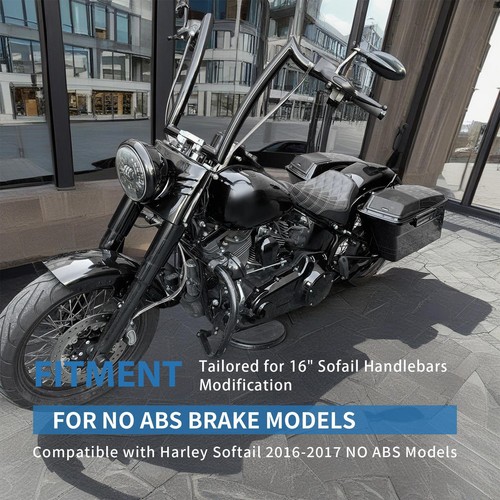 Kit de cable de freno de embrague extendido Harley 16-17 Softail Breakout para barra NO/ABS 16" - Imagen 2 de 8