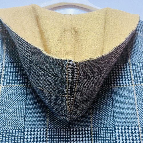Bartolini Glen Plaid Sweater Jacket SZ Small Cashmere Wool Blend Hooded Cardigan - Picture 6 of 12