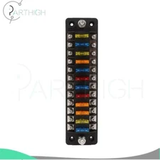 Universal 12-Way Fuse Holder Block Box With Waterproof Cover For All Vehicle Kit