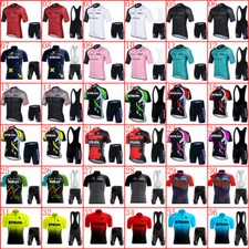 Mens Cycling Jersey Bib Shorts Set Summer Bike Short Sleeve Jerseys Cycling Kits