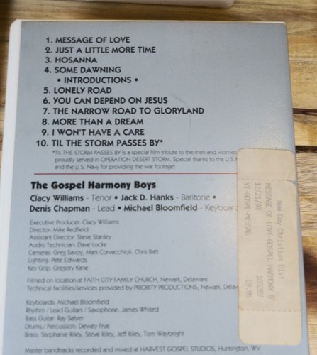 Rare Gospel VHS - The Gospel Harmony Boys: Message Of Love - Huntington WV - Picture 4 of 8