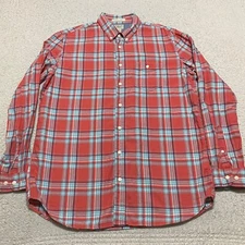 L.L. Bean Mens LT Tall Shirt Multicolor Plaid Check Long Sleeve Button-Down