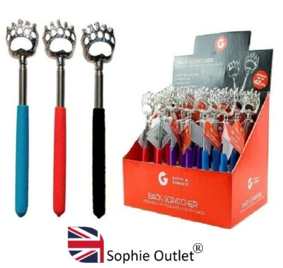 SOPHIE OUTLET Extendable BEAR CLAW BACK SCRATCHER Metal Extending Massager Telescopic Portable