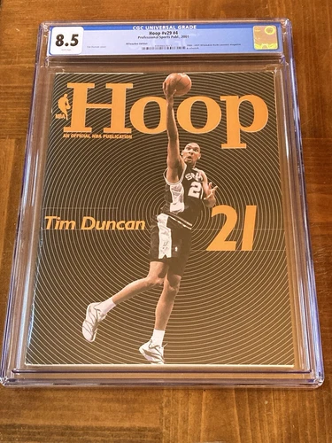Tim Duncan Hoop Magazine CGC 8.5 White (Iconic Cover)- Not Sports Illustrated