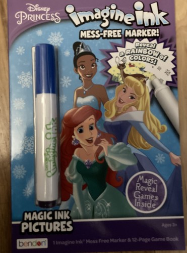 Disney Princess Imagine Ink-Magic Ink Pictures By Bendon Neu URLAUBSGESCHENK - Bild 2 von 4
